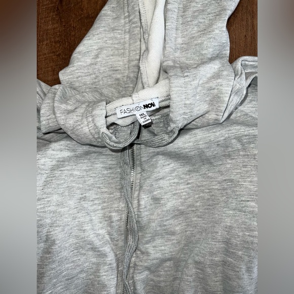 FashionNova Heather Grey Jumpsuit - Picture 3 of 8